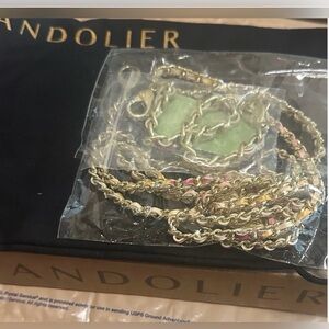 Bandolier Gold and Pink crossbody strap